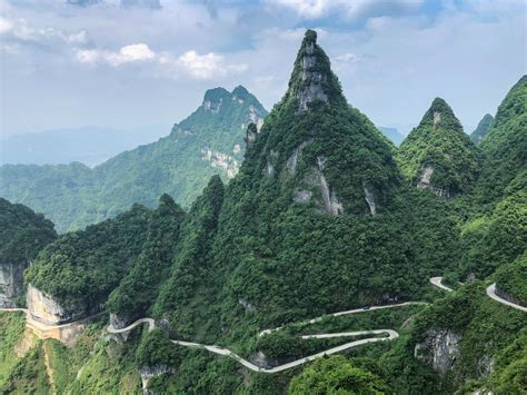 99 Bends at Tianmen Mountain National Park Zhangjiajie in Hunan ...