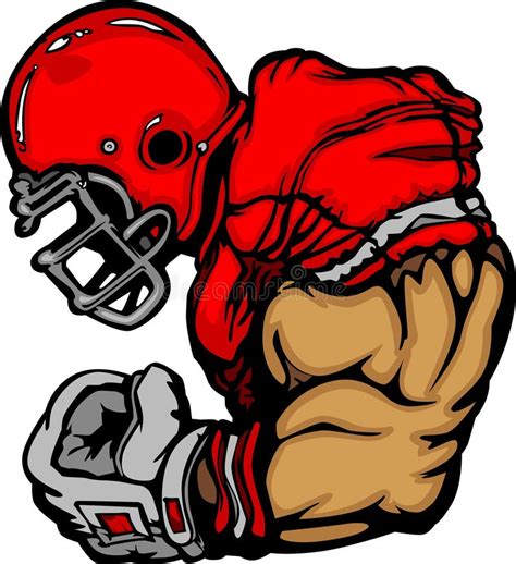 Football Player Lineman Vector Cartoon Stock Vector - Image: 20596187