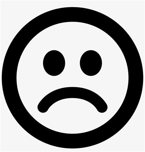 Emoji-sad - - Sad Smiley Black And White - Free Transparent PNG Download - PNGkey