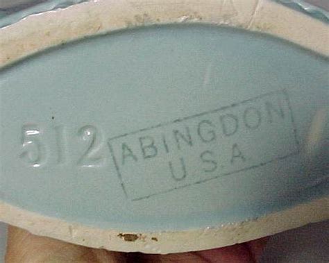 Vintage Abingdon USA Pottery 512 Blue Art Deco Sm Vase - Abingdon