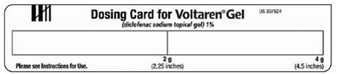 Printable Voltaren Gel Dosing Card Actual Size - FreePrintable.me