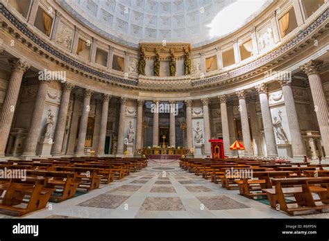 Interior Of The Basilica Of San Francesco Di Paola, Located On Piazza ...