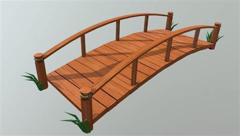 3D model Cartoon wooden bridge VR / AR / low-poly | CGTrader