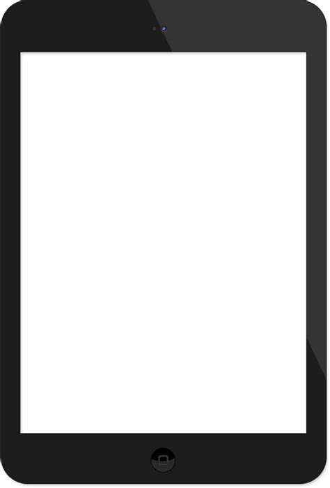 Transparent tablet PNG image