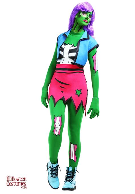 Women's Pop Art Zombie Costume - Exclusive | Pop art zombie, Zombie ...