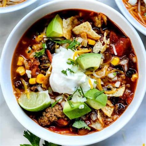 Taco Soup Recipe | foodiecrush.com