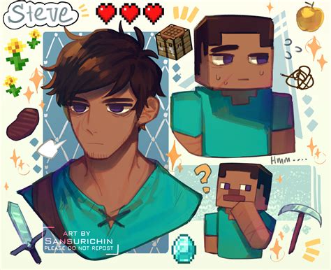 Minecraft - Steve by Sansurichin on DeviantArt