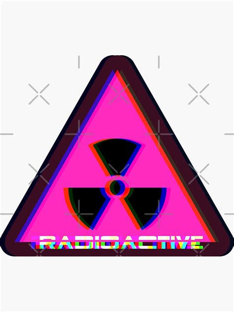 "Cyberpunk Radioactive Sign - Neon Pink / Purple" Sticker for Sale by ThujaArt | Redbubble