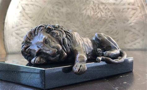 Sleeping Lion Bronze Sculpture by Jonathan Parkinson on eSculpture ...