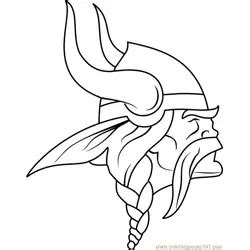 Minnesota Vikings Logo Coloring Page for Kids - Free NFL Printable Coloring Pages Online for ...