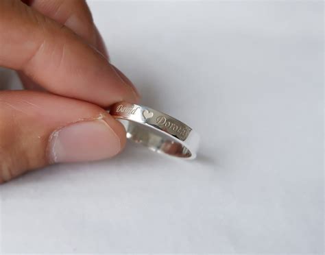 Personalized Engraved Ring Custom Engraved Ring Engraved - Etsy