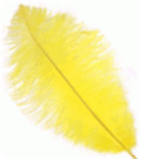 Yellow Mini Ostrich Drab Feathers - 1/4 lb