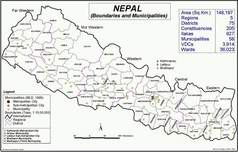 Nepal: Map of Nepal