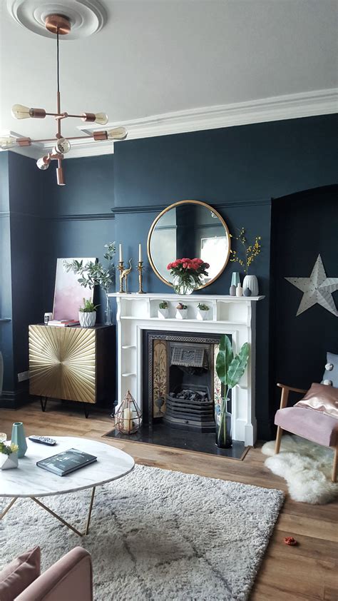 Dark Blue Living Room Walls | Baci Living Room