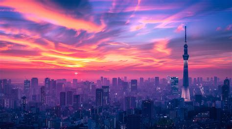 1920x1080 Resolution Tokyo Cityscape in Sunset 1080P Laptop Full HD ...