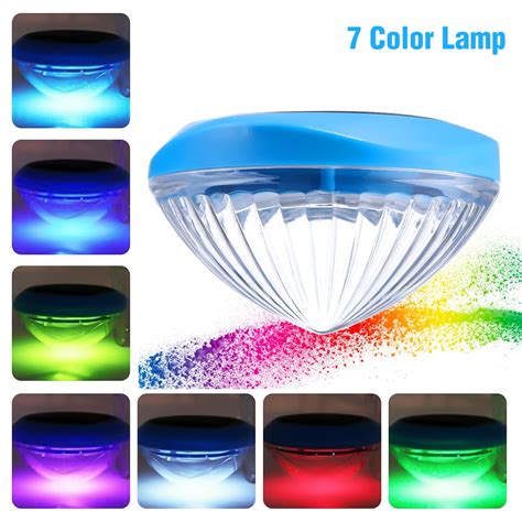 Solar RGB LED Floating Pool Lights, Solar Powered Colorful Swimming ...