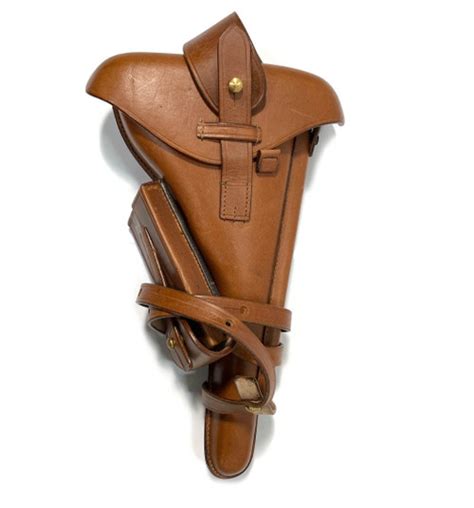 Luger Artillery Stock and Holster Rig, Brown Leather - SARCO, Inc