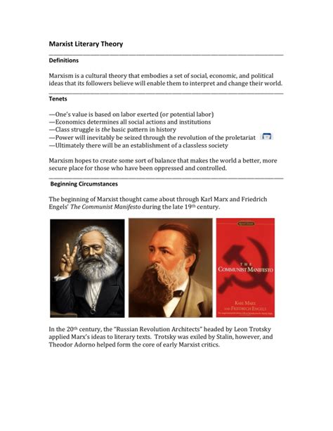 Marxist Literary Theory