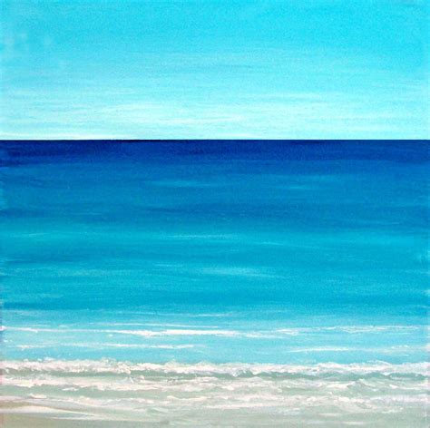 Beach Painting Ocean Painting Modern Contemporary Seascape | Etsy