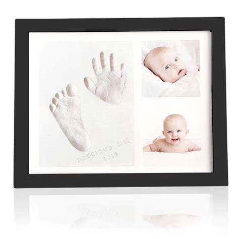 Baby Handprint Footprint Keepsake Kit - Baby Prints Photo Frame for Newborn - Baby Nursery ...