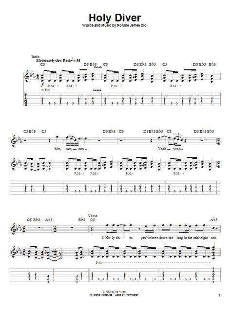 Holy Diver by Dio - Guitar Tab Play-Along - Guitar Instructor