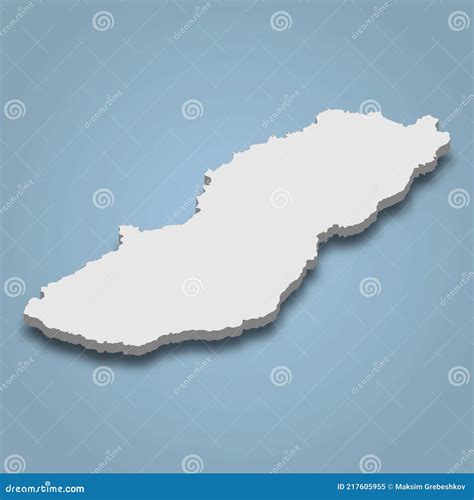 3d Isometric Map of San Cristobal is an Island in Galapagos Isla Stock ...