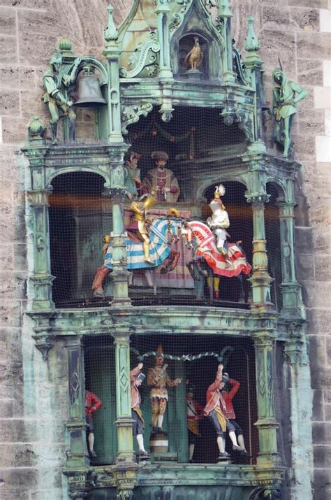 The Historic Glockenspiel at Marienplatz, Munich, Germany Stock Image ...