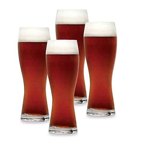 Mikasa® Brewmasters Wheat Beer Glasses (Set of 4) - Bed Bath & Beyond