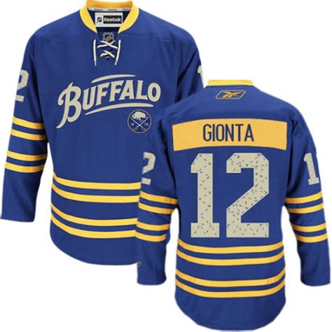 Men's Buffalo Sabres Brian Gionta Reebok Authentic Third Jersey - Royal ...