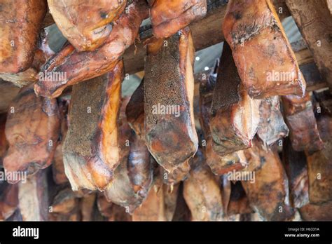 Hakarl, rotten shark meat, Iceland Stock Photo - Alamy