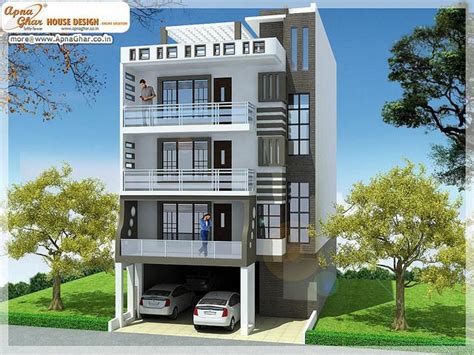 Stilt plus Duplex plus Independent Floor Design | Residential building design, Morden house ...