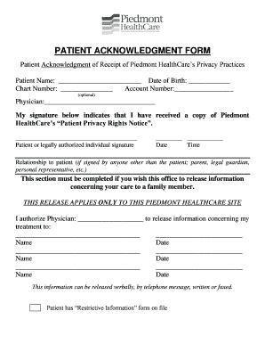 Piedmont Hospital Doctors Note - Fill and Sign Printable Template Online