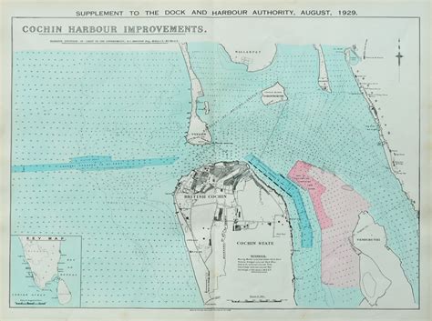 Construction of Willingdon Island Kochi, 1929 Map - Past-India