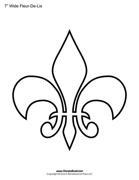 Printable Fleur De Lis Stencil - ClipArt Best