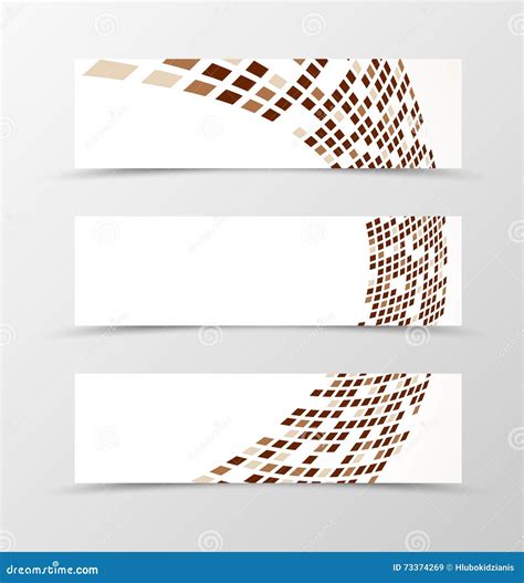 Set of banner wave design stock vector. Illustration of decoration - 73374269