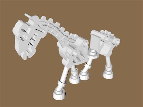 3d lego skeleton horse