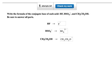 Solved 1 attempts left Check my work Write the formula of | Chegg.com