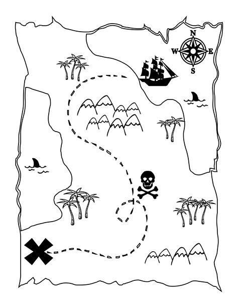 Treasure Map Coloring Page Full Coloring Pages Treasure Maps | My XXX Hot Girl