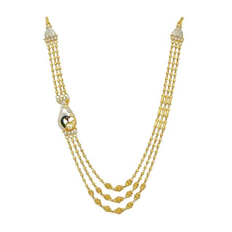 Buy 22k Gold 3 Step Ball Chain Necklace3VH492 Online from Vaibhav Jewellers