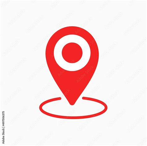 Location icon vector. Pin sign Isolated on white background. Navigation ...