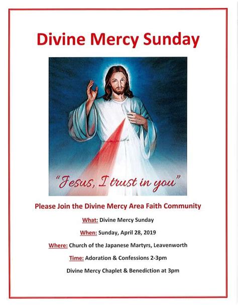 Divine Mercy Sunday | Divine Mercy Area Faith Community