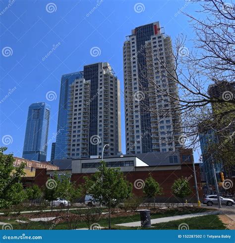 Skyscrapers of Downtown Edmonton, Alberta, Canada Stock Photo - Image ...