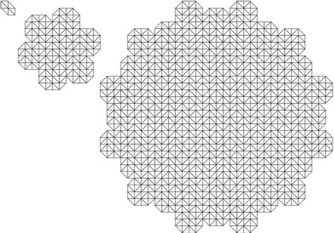 An aperiodic tiling made of one tile, an isosceles right triangle. | Download Scientific Diagram