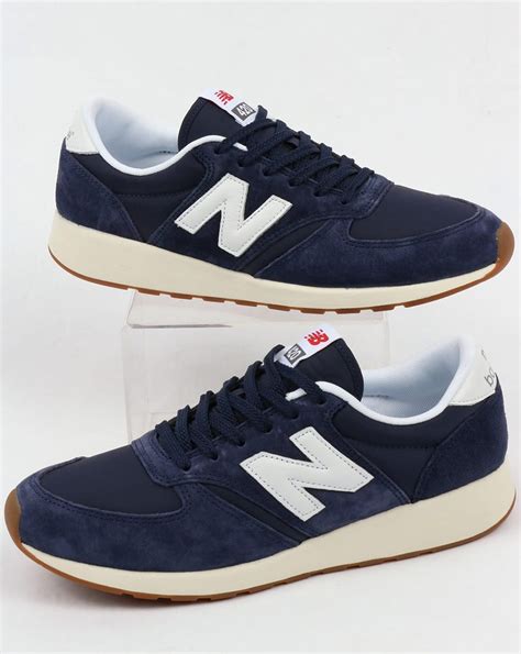 New Balance 420 Re-Engineered Suede Trainers Navy/White,blue,shoes,running