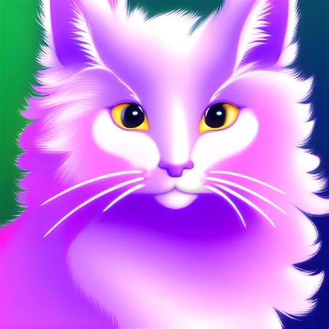 Premium AI Image | purple cat design illustration