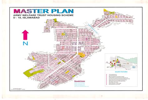 AWT D-18 Islamabad Map - Manahil Estate