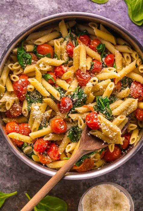 Easy Tomato and Spinach Pasta - Baker by Nature | Easy pasta recipes ...