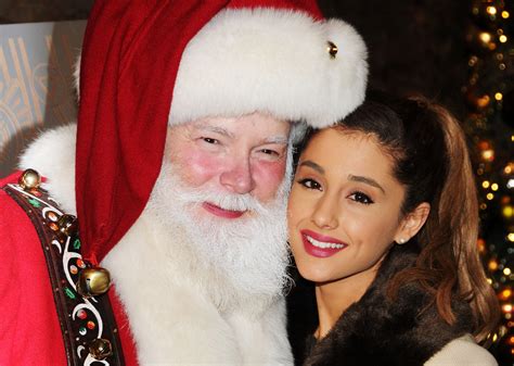 Celebrities With Santa Claus: Ariana Grande, Dove Cameron and More