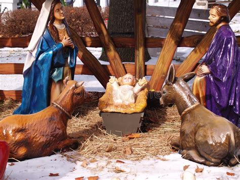 Outdoor Manger Scene Royalty Free Stock Photography - Image: 3888147