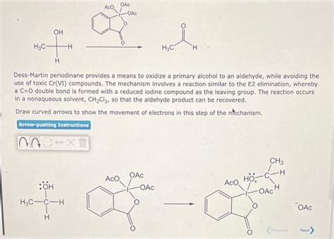 Solved Dess-Martin periodinane provides a means to oxidize a | Chegg.com